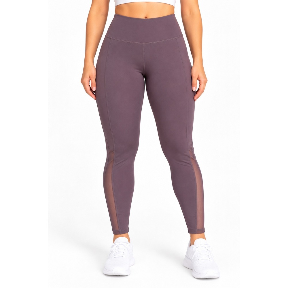 Rae Mode Purple/Plum Mesh Panel Athletic Leggings – Size 1XL – NWOT